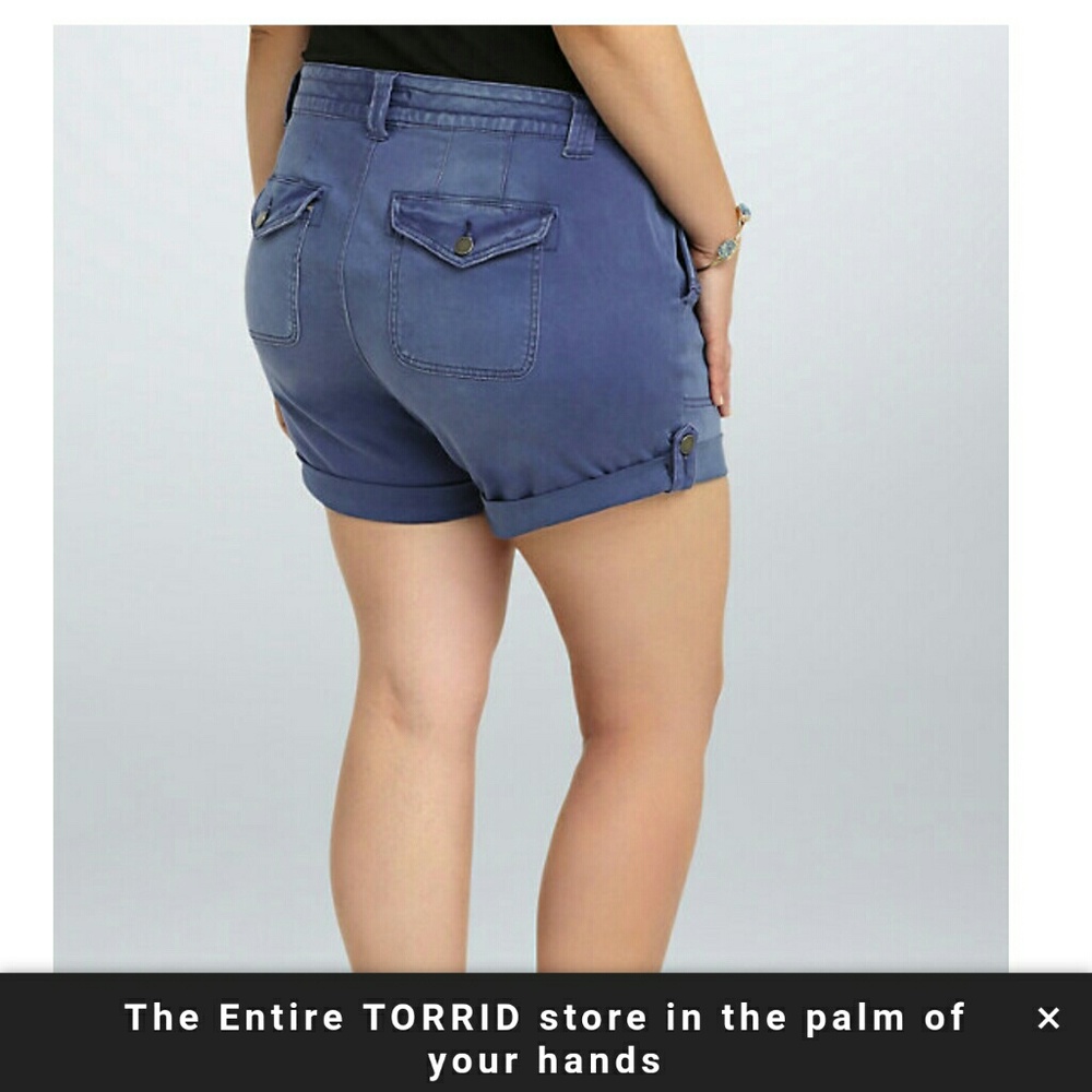 New torrid military blue shorts - Picture 7 of 7